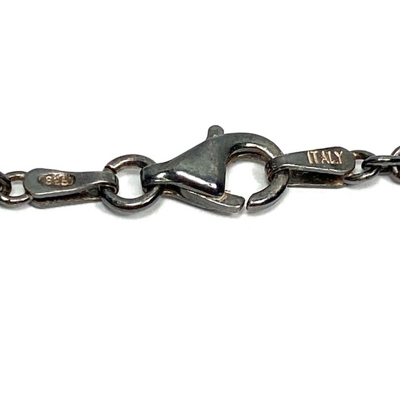 925 ITALY STERLING SILVER Necklace Heart Pendant 6.63g Valentine’s Day - Picture 5 of 10